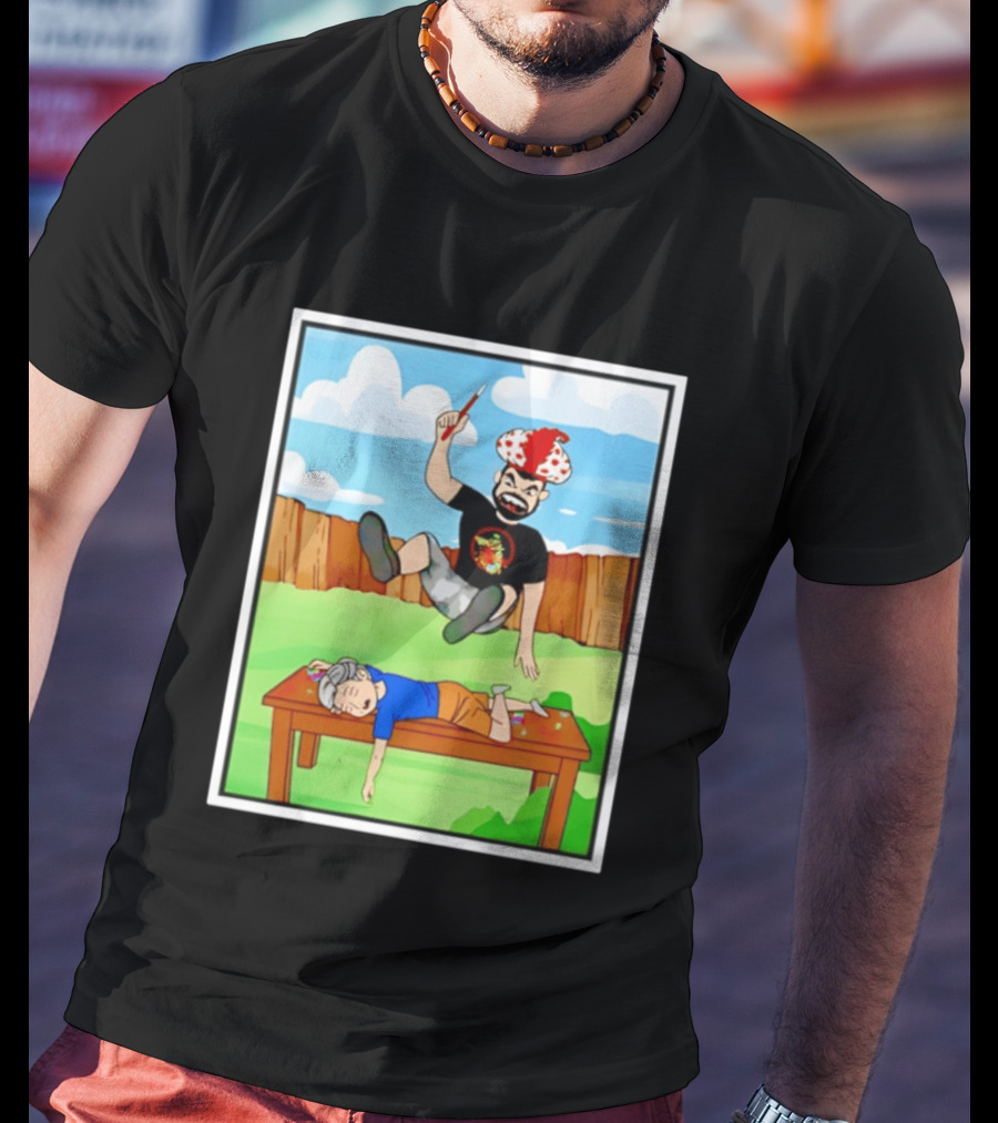 Super Sabu SuperHumman Backyard Wrestling Comic Style Action T-Shirt