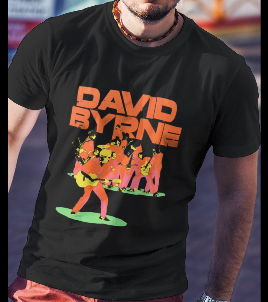 David Byrne Colorful Psychedelic Performance T-Shirt