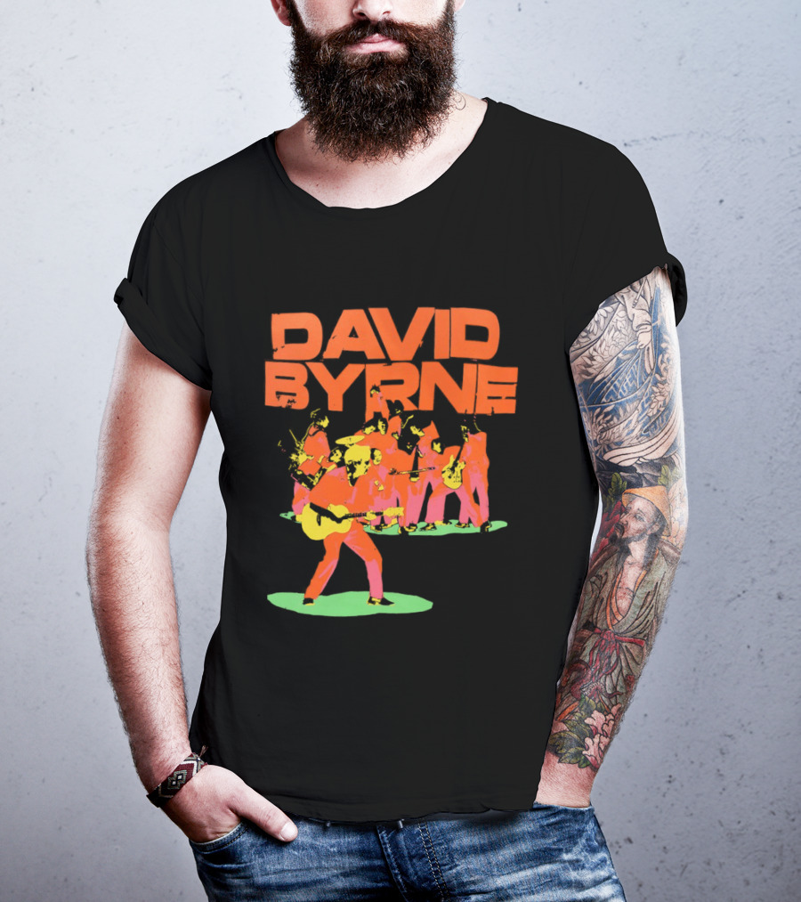 David Byrne Colorful Psychedelic Performance T-Shirt