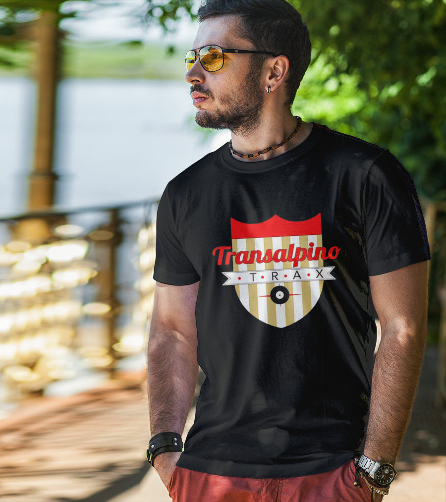Transalpino Trax Shield Stripes And Record T-Shirt
