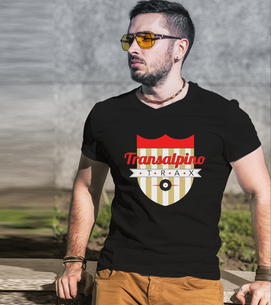 Transalpino Trax Shield Stripes And Record T-Shirt