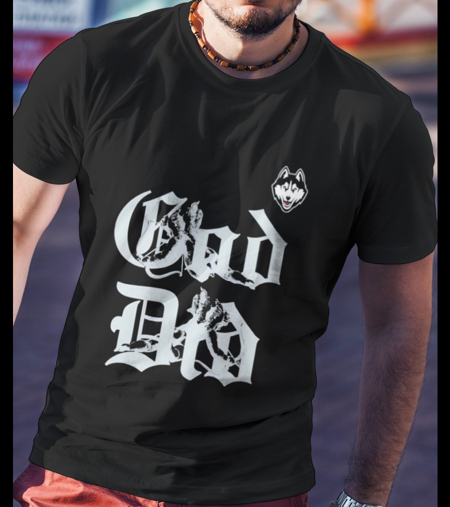 UConn Huskies 2026 God Did Huskies Head T-Shirt