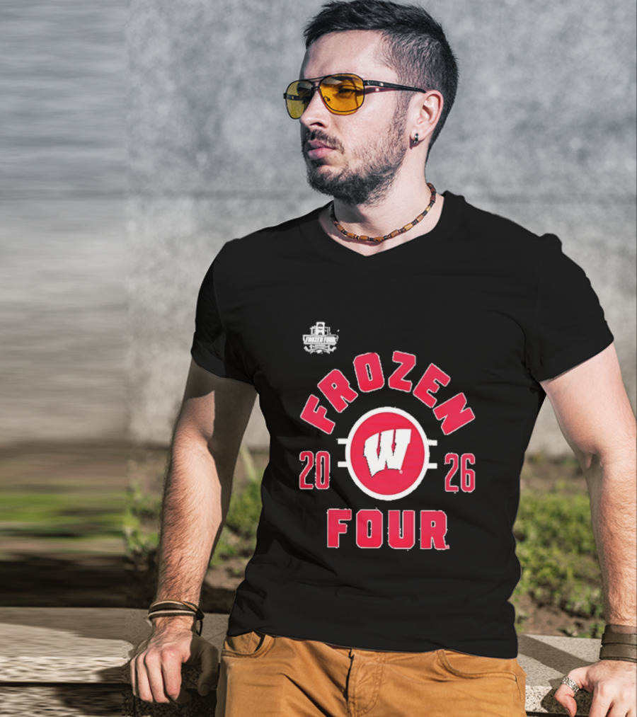Wisconsin Badgers 2026 Frozen Four NCAA Men's Hockey Championship T-Shirt
