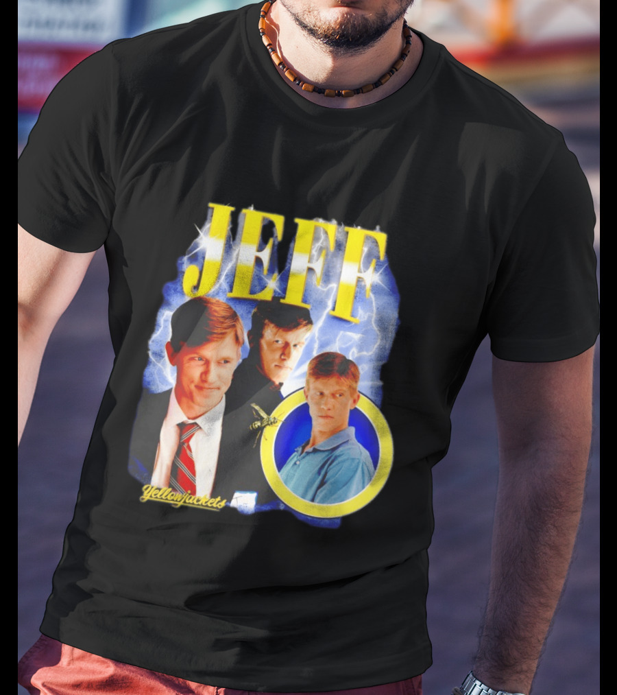 Jeff Yellowjackets Lightning Blue T-Shirt