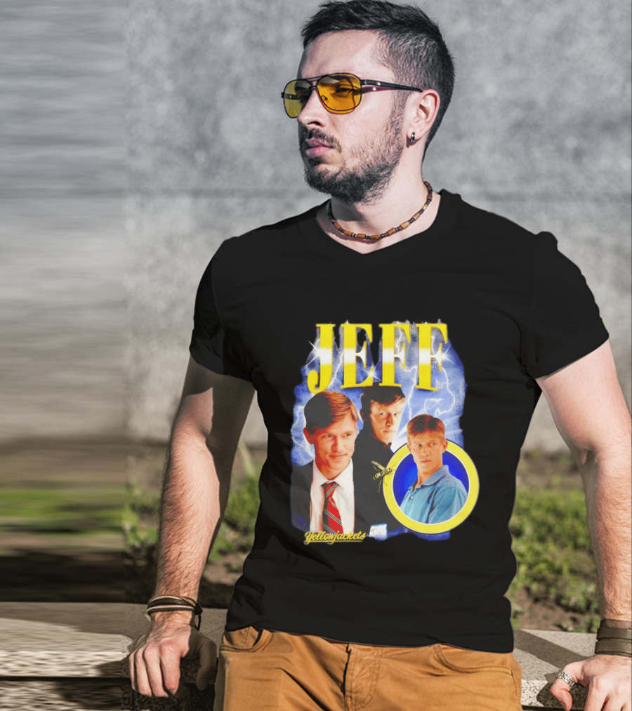 Jeff Yellowjackets Lightning Blue T-Shirt