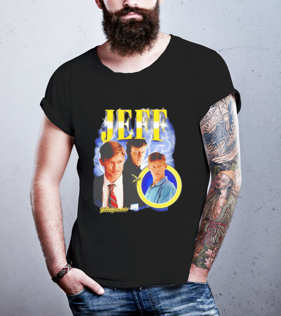 Jeff Yellowjackets Lightning Blue T-Shirt