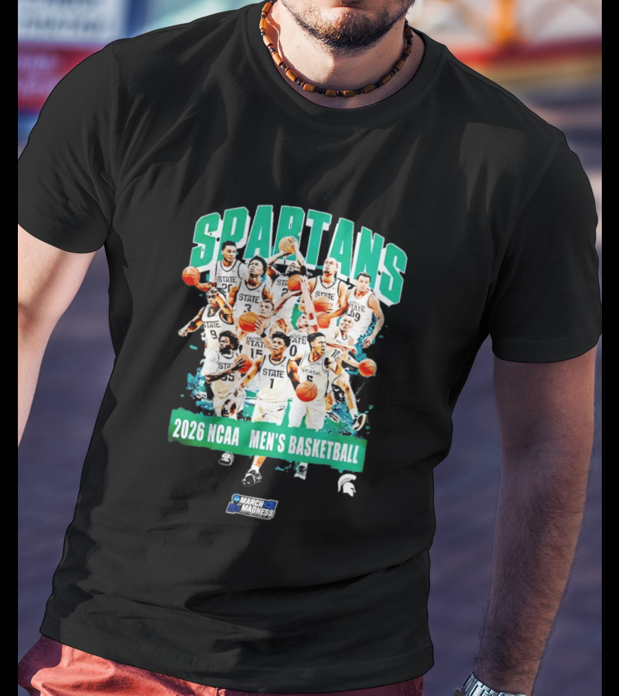 Spartans 2026 NCAA March Madness Men's Basketball Team Michigan State T-Shirt
