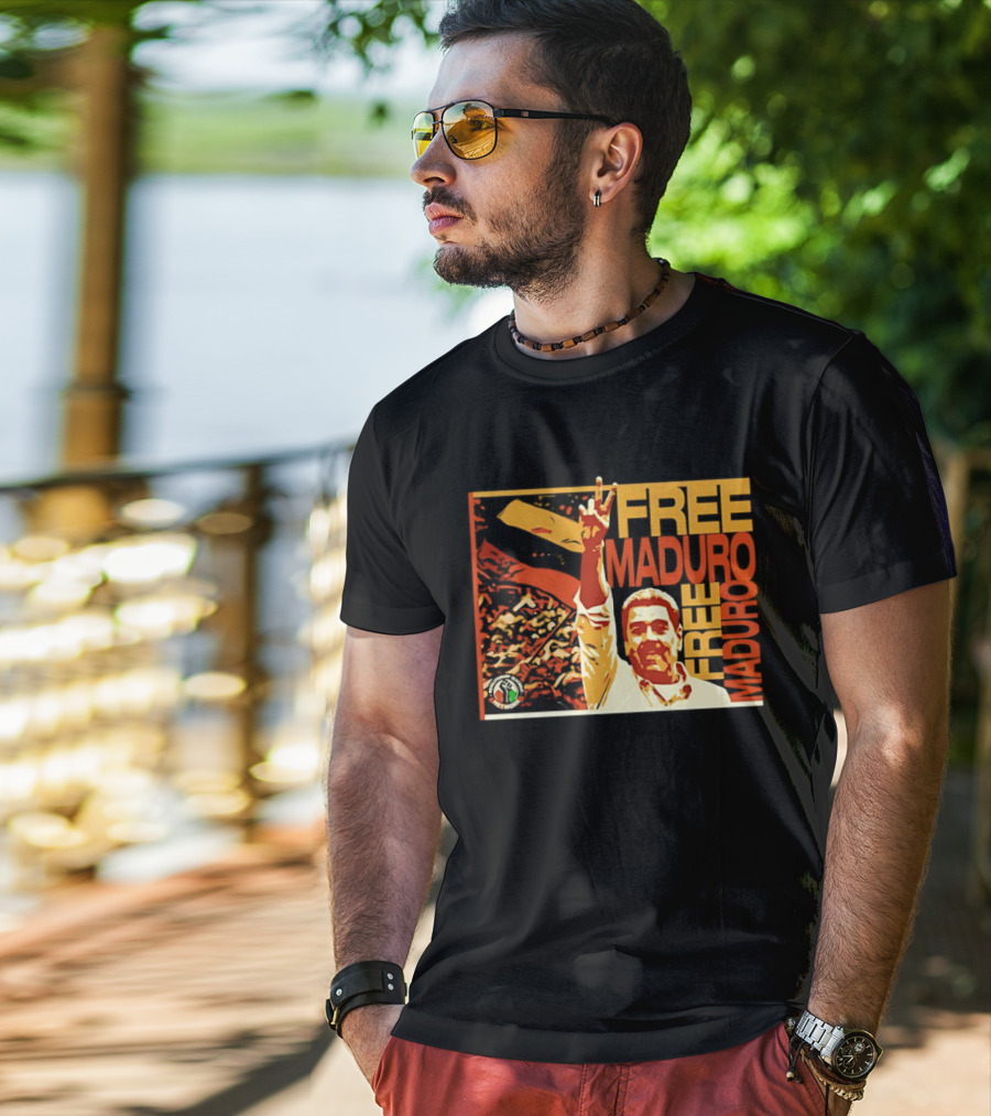 FREE MADURO Nicolas Maduro Peace Sign Protest T-Shirt