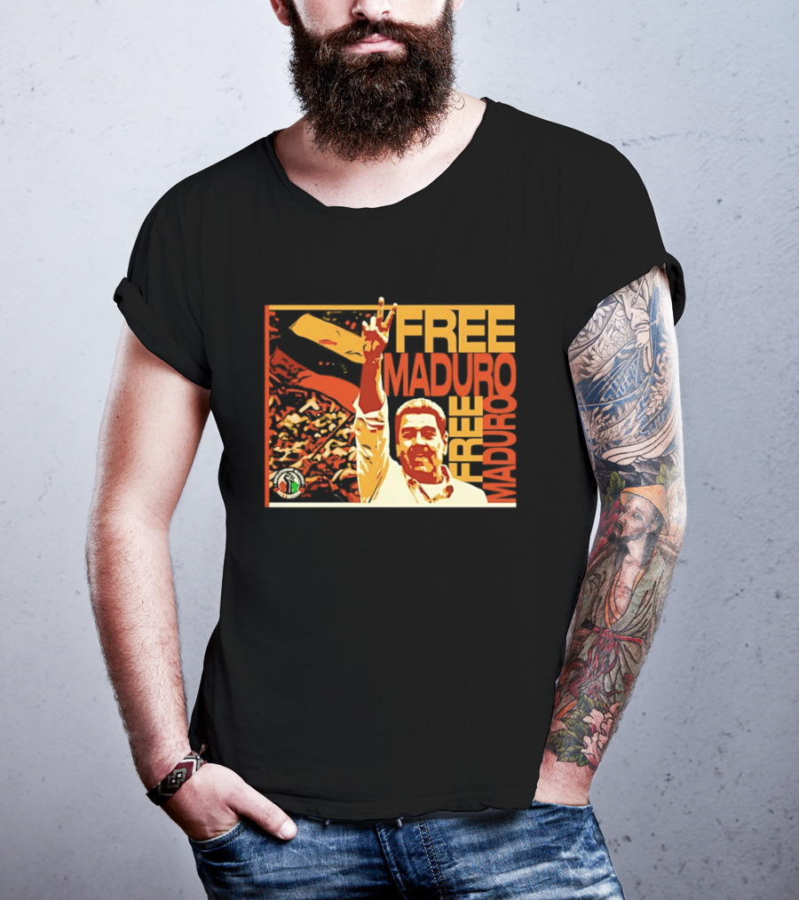 FREE MADURO Nicolas Maduro Peace Sign Protest T-Shirt