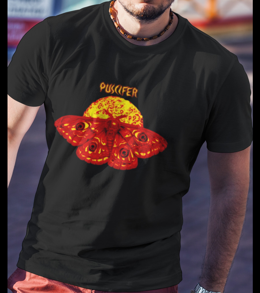 Puscifer April 4 2026 Boston MA Tour Fire Moth Sunburst T-Shirt