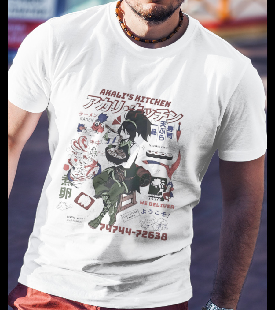 Akali's Kitchen Ramen Delivery Anime Noodle T-Shirt