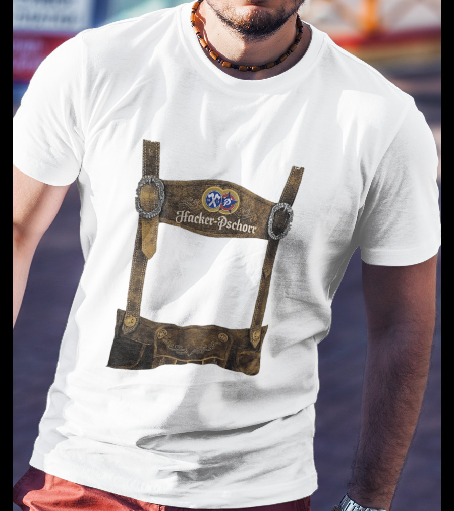 Hacker Pschorr Lederhosen Oktoberfest Beer Festival Bavarian Costume T-Shirt