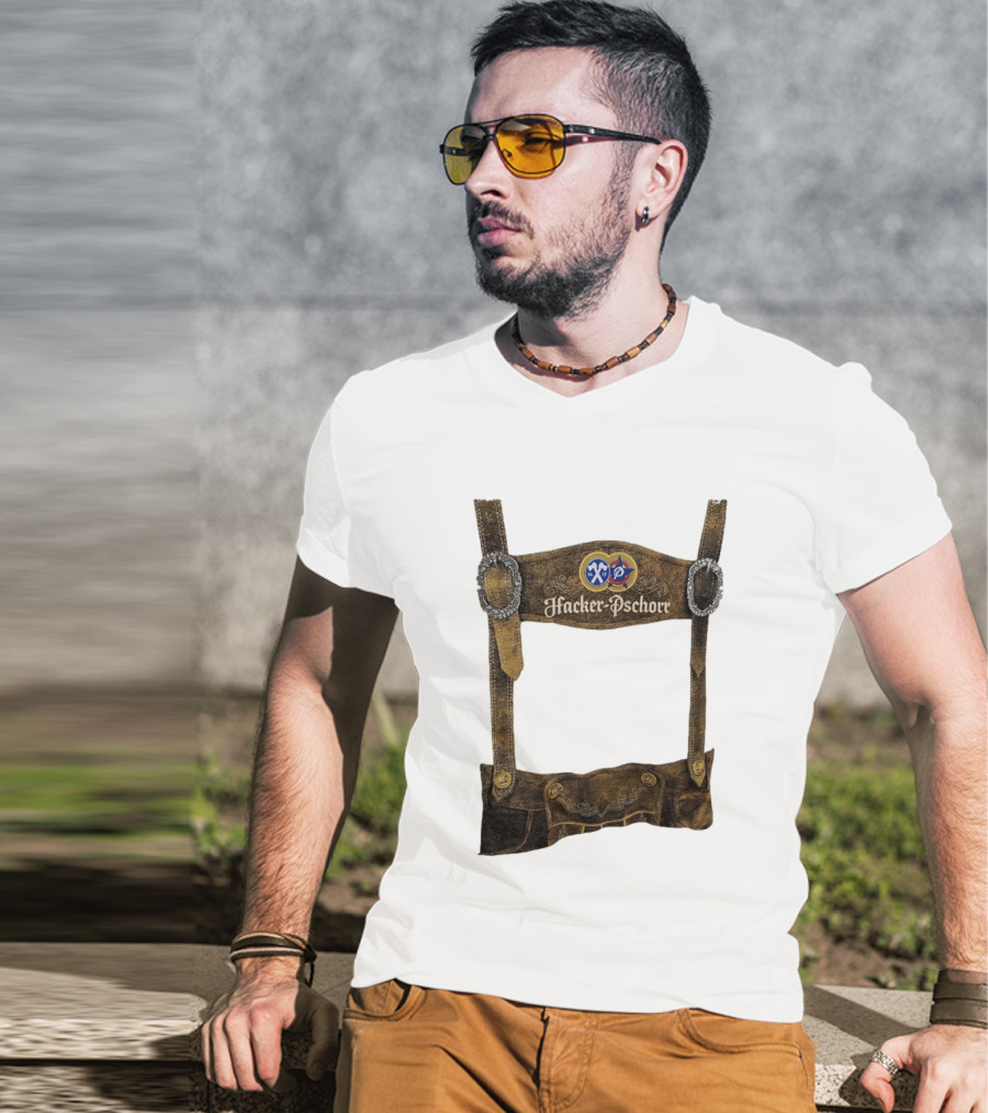 Hacker Pschorr Lederhosen Oktoberfest Beer Festival Bavarian Costume T-Shirt