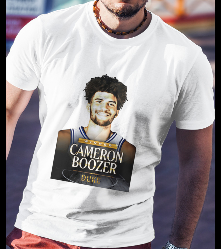 Winner Cameron Boozer Duke Basketball 2026 Naismith Men's College Player Of The Year T-Shirt