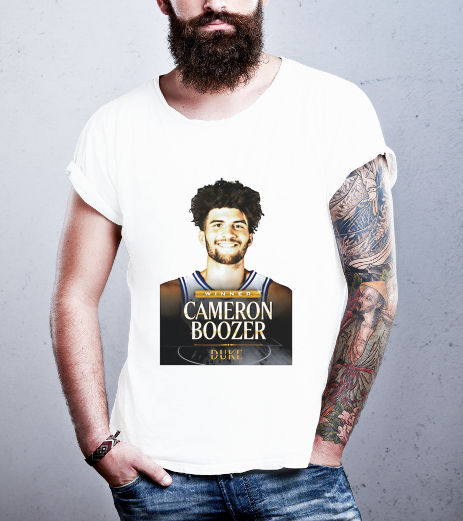 Winner Cameron Boozer Duke Basketball 2026 Naismith Men's College Player Of The Year T-Shirt