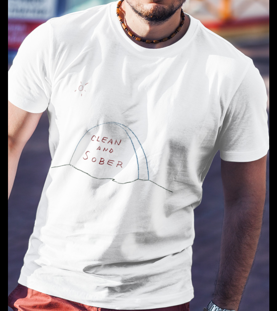Clean And Sober Headstone Paint Sun T-Shirt
