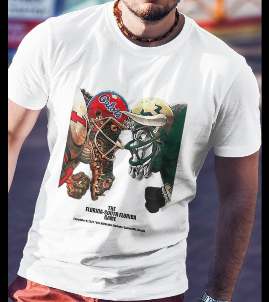 Florida Gators Vs South Florida Bulls Rivalry Helmets Showdown T-Shirt