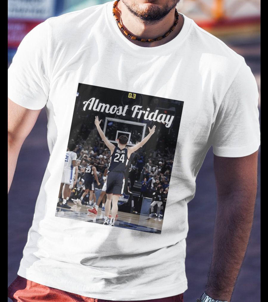 UConn Huskies March Madness Almost Friday Basketball Court Triumph T-Shirt