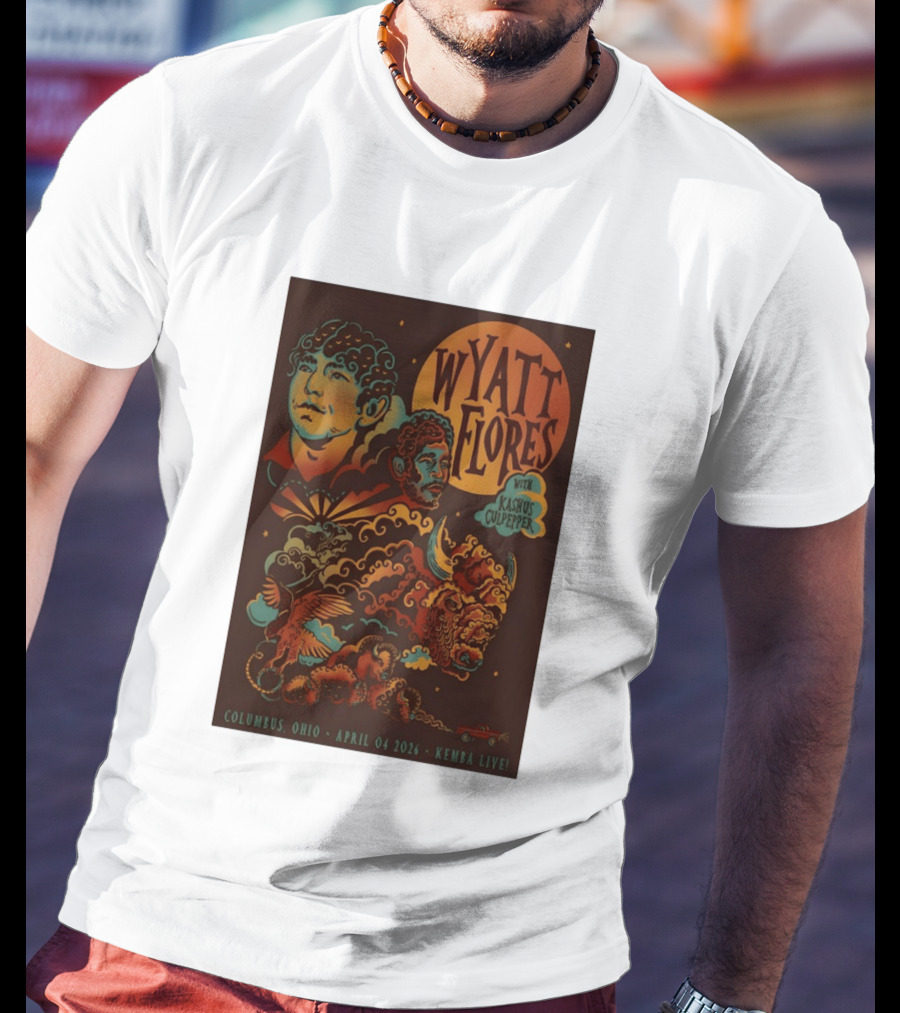 Wyatt Flores With Kashus Culpepper Columbus Ohio April 4 2026 Kemba Live Event T-Shirt