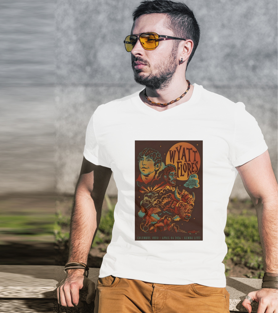 Wyatt Flores With Kashus Culpepper Columbus Ohio April 4 2026 Kemba Live Event T-Shirt