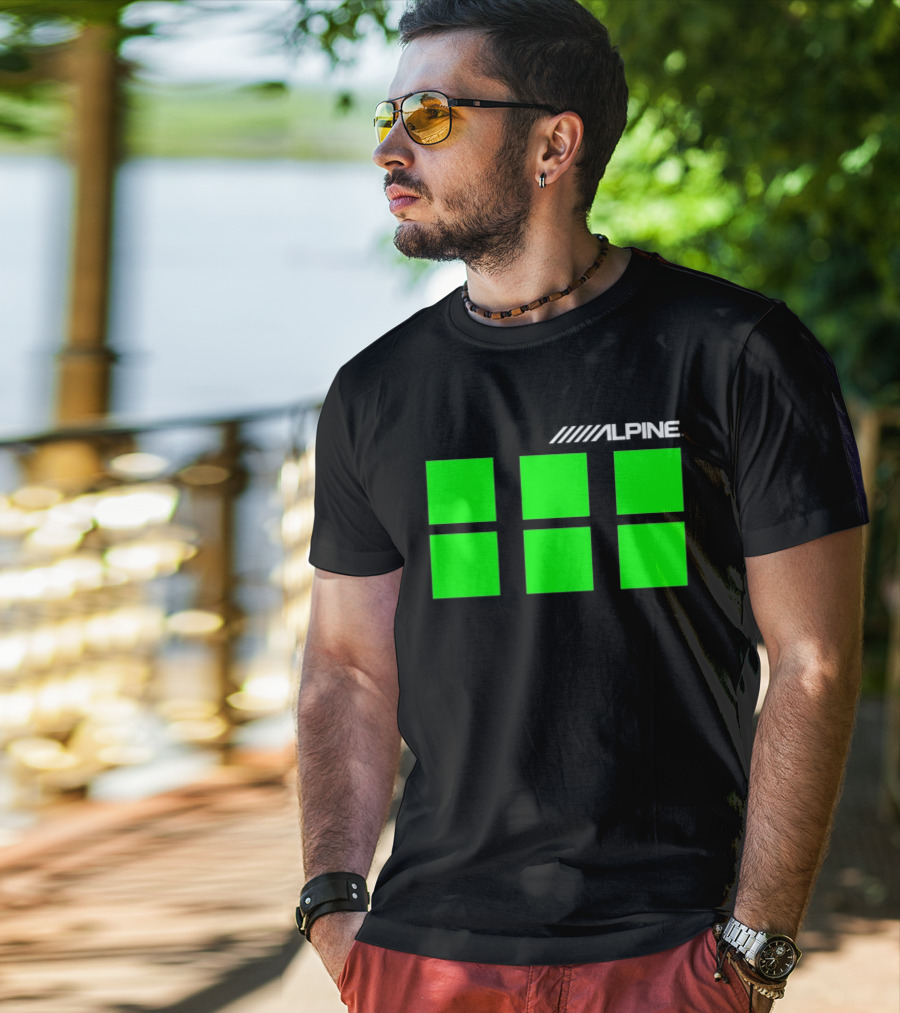 Alpine Audio Green Panel Blocks T-Shirt