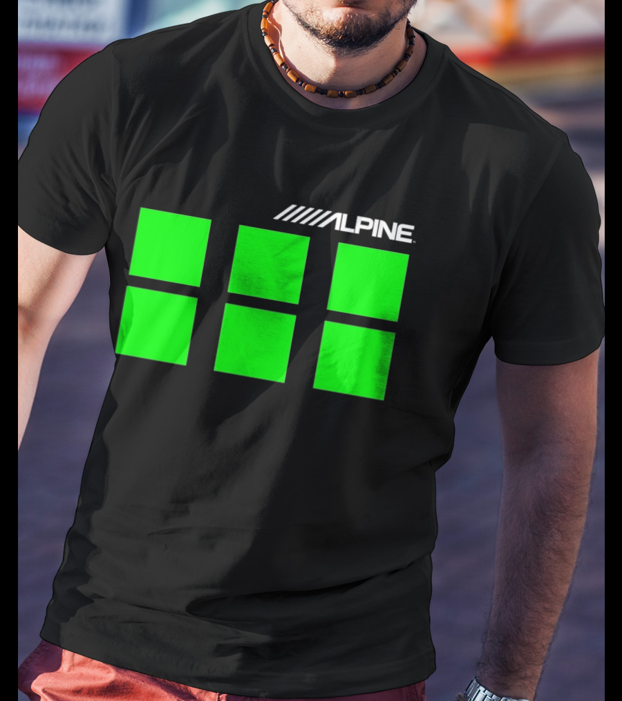 Alpine Audio Green Panel Blocks T-Shirt