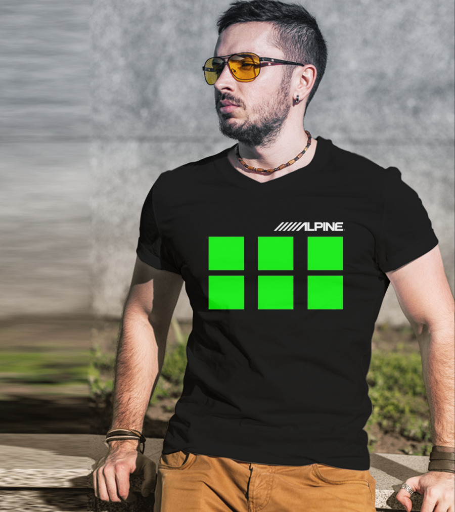 Alpine Audio Green Panel Blocks T-Shirt