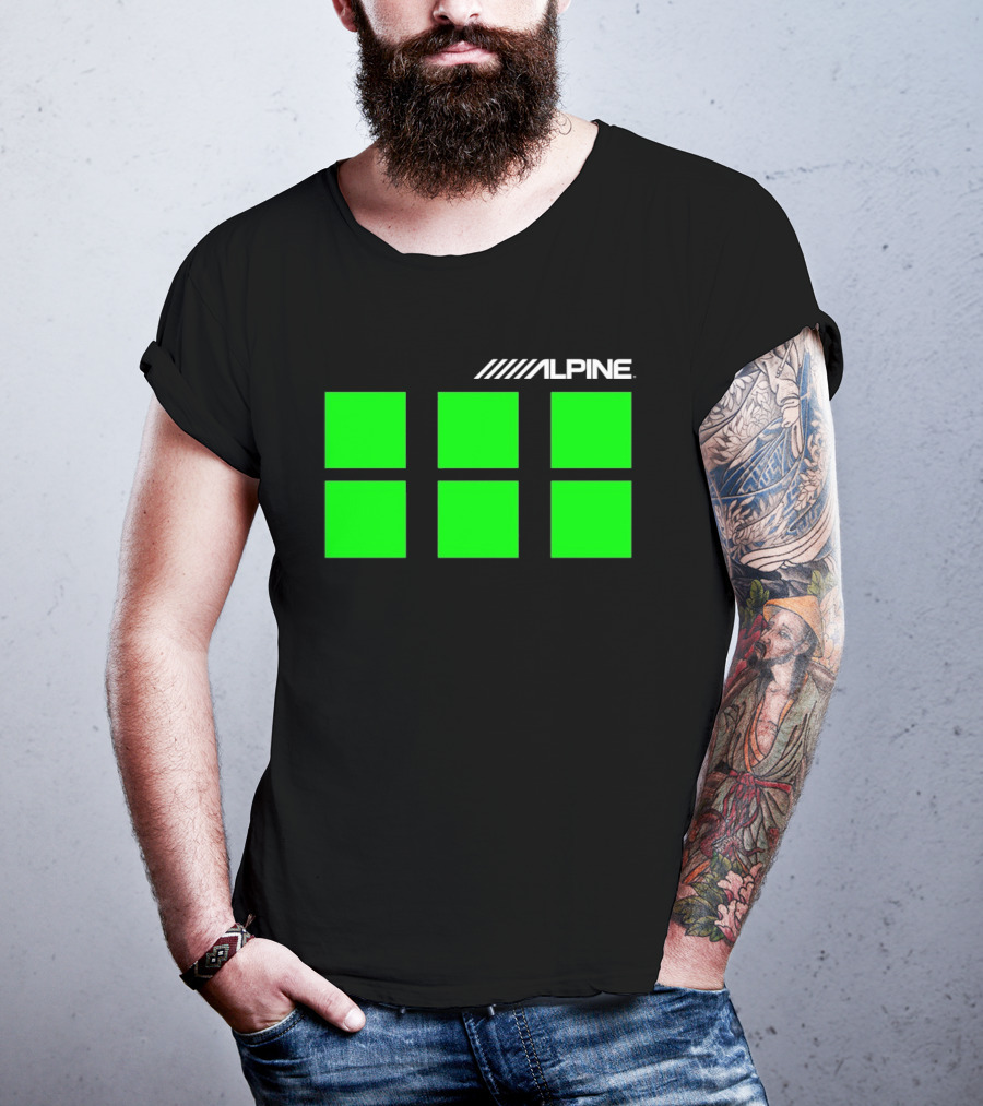 Alpine Audio Green Panel Blocks T-Shirt