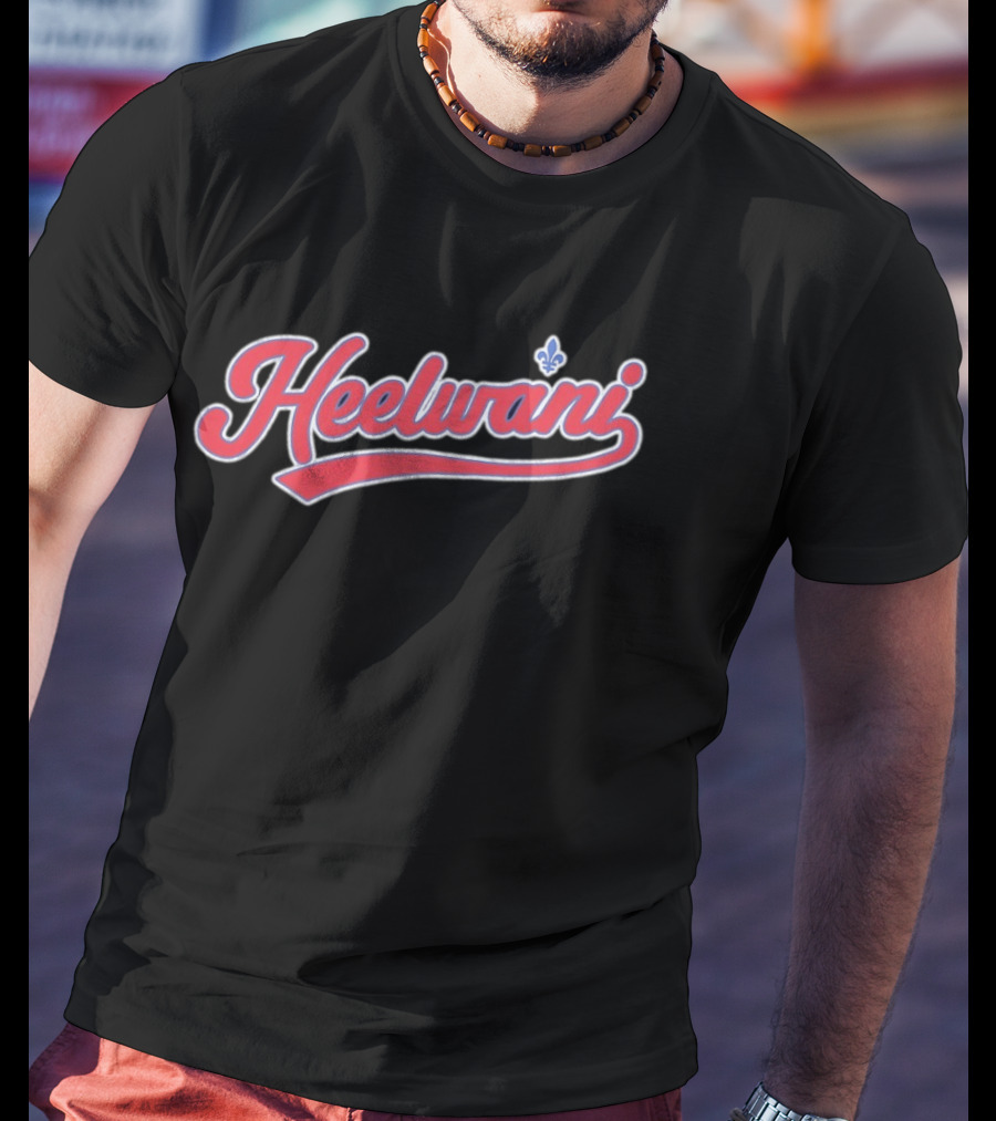 Heelwani Fleur De Lis Style Retro Script T-Shirt