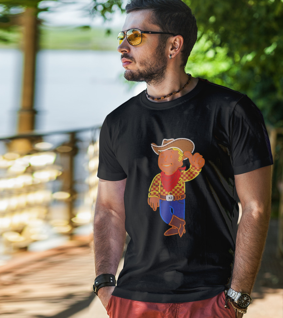 Fallout New Vegas Vault Boy Cowboy Woody T-Shirt