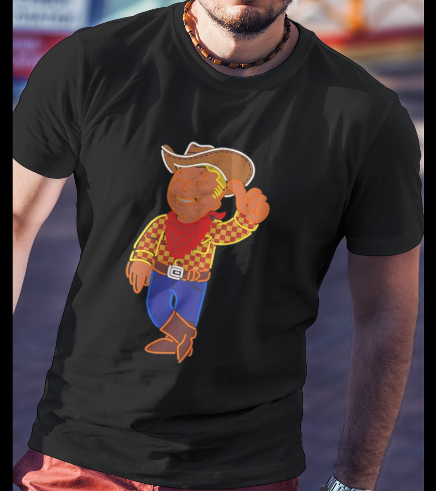 Fallout New Vegas Vault Boy Cowboy Woody T-Shirt