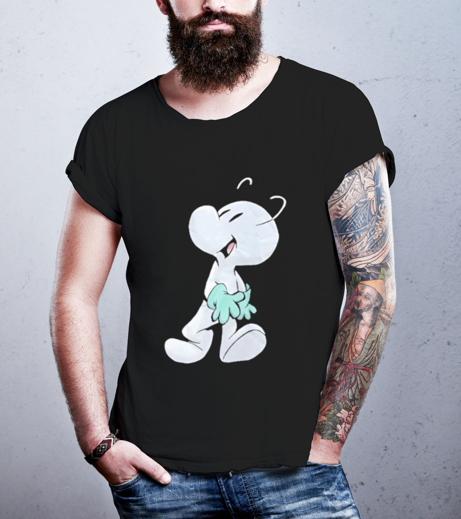 Fone Bone Character In Green Gloves Vintage Comic Style Bone Series T-Shirt