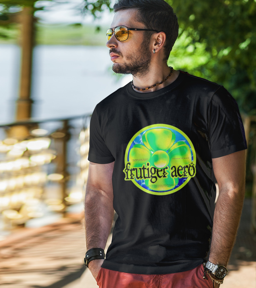 Frutiger Aero Psychedelic Neon Flower T-Shirt