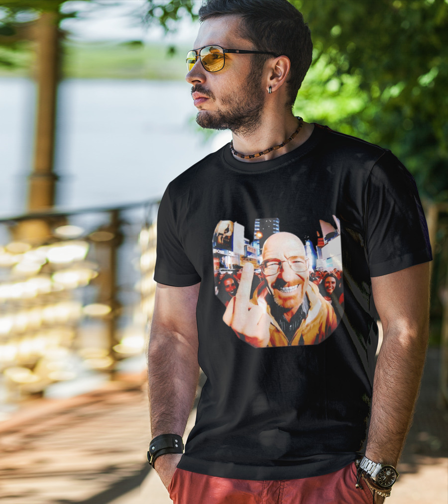 Breaking Bad Walter White Iconic Gesture In Urban Setting T-Shirt