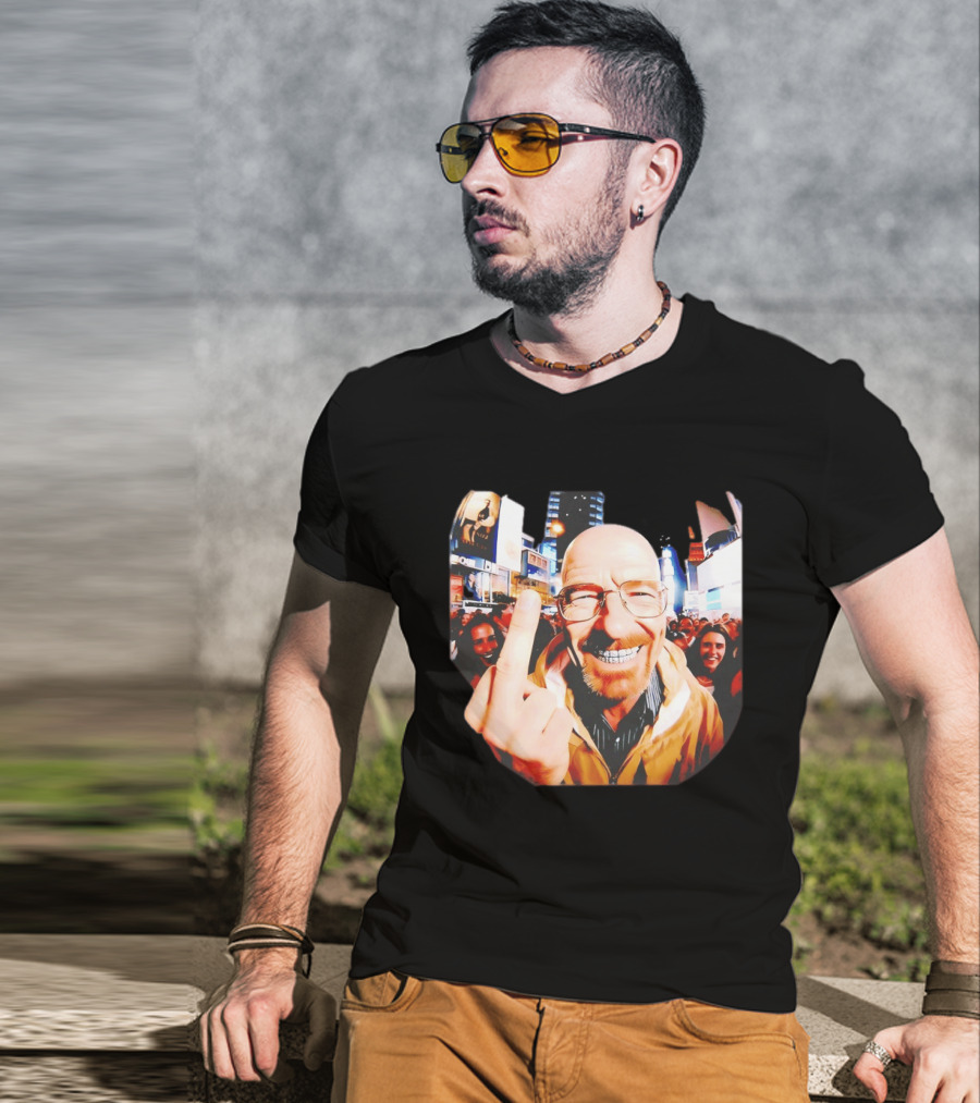 Breaking Bad Walter White Iconic Gesture In Urban Setting T-Shirt