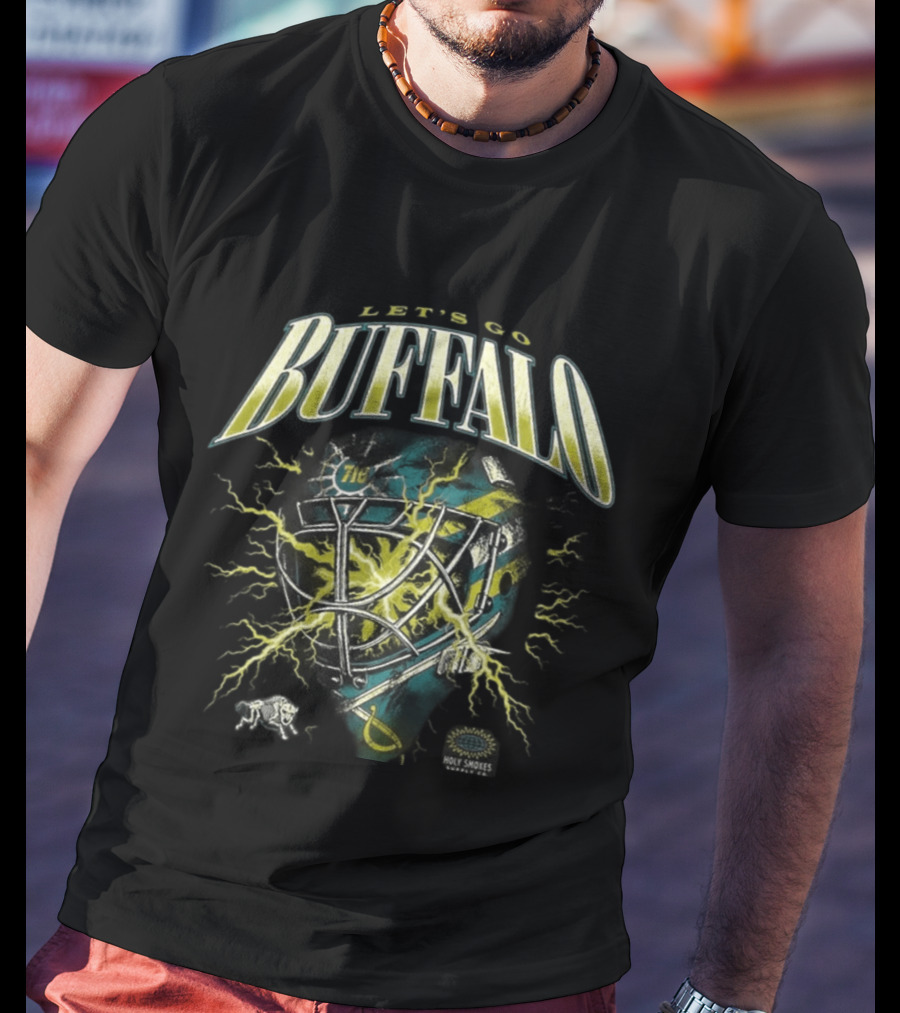 Buffalo Let's Go Lightning Helmet NHL Sabres T-Shirt