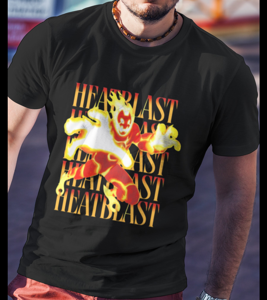 Ben 10 Heatblast Character Fiery Action Burst T-Shirt