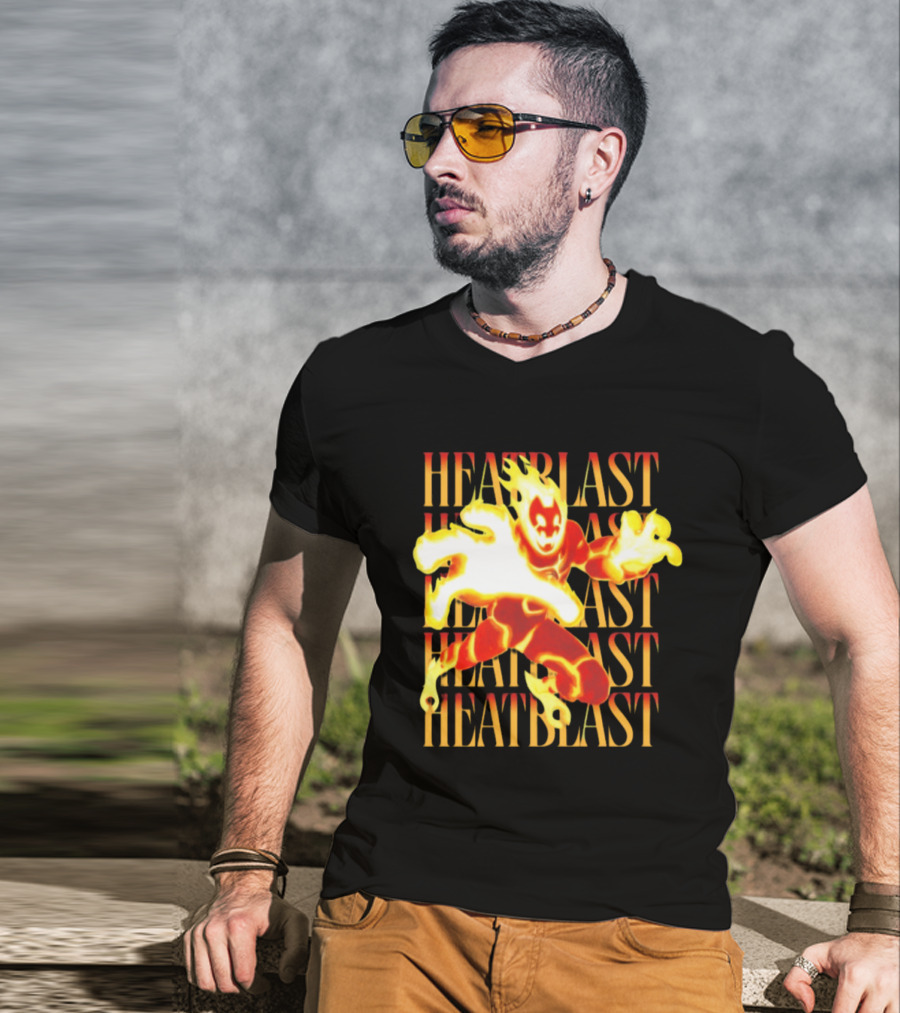Ben 10 Heatblast Character Fiery Action Burst T-Shirt