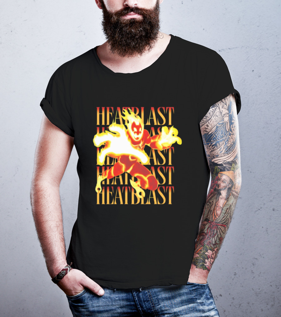 Ben 10 Heatblast Character Fiery Action Burst T-Shirt