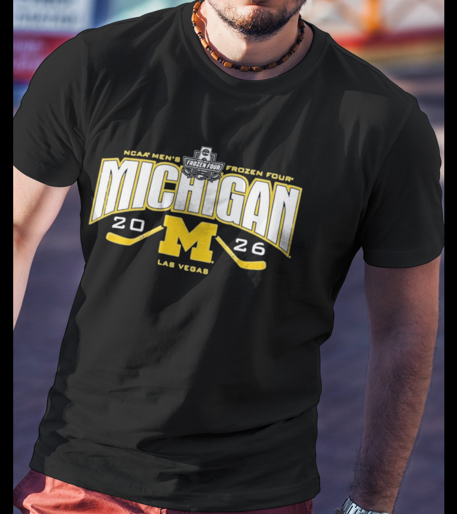 Michigan Wolverines 2026 NCAA Men's Frozen Four Las Vegas Hockey T-Shirt