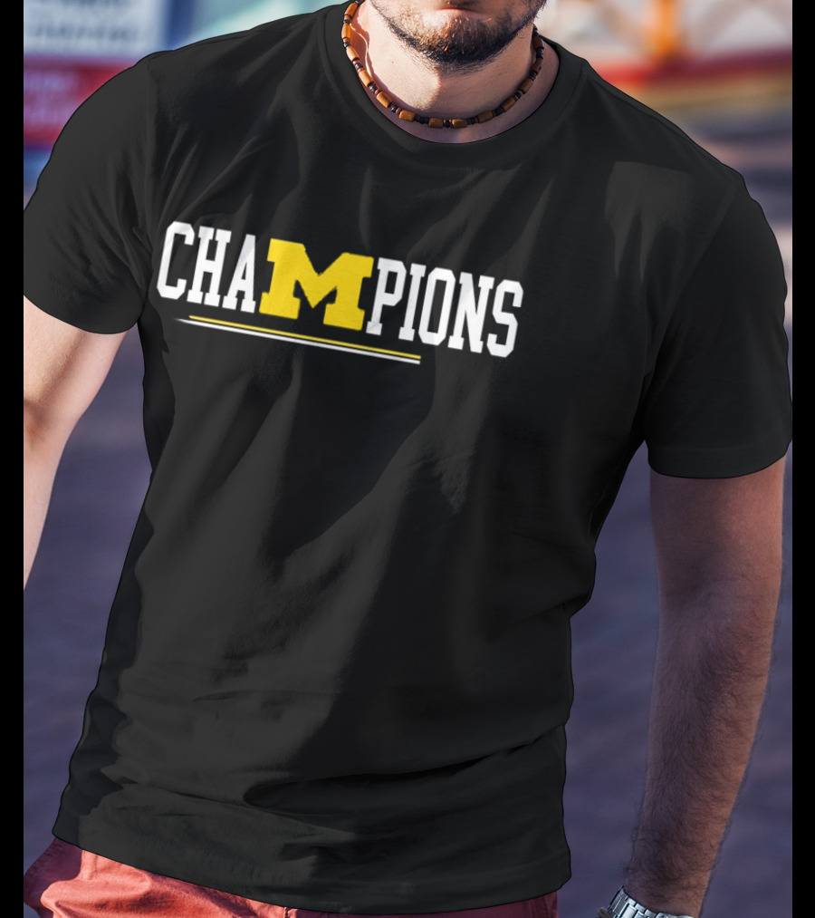 Michigan Wolverines Champions Domination Scores T-Shirt