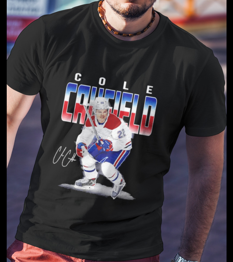 Cole Caufield Montreal Canadiens Number 22 Ice Hockey Player T-Shirt