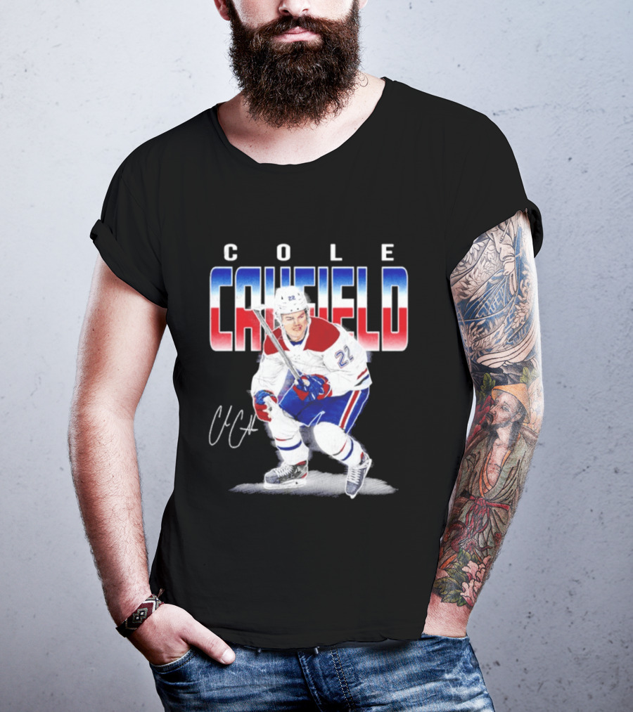 Cole Caufield Montreal Canadiens Number 22 Ice Hockey Player T-Shirt