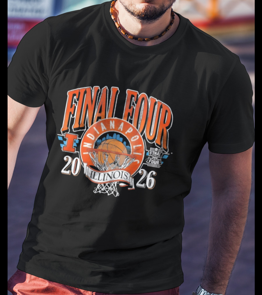 Illinois Fighting Illini NCAA Final Four 2026 Indianapolis Basketball T-Shirt
