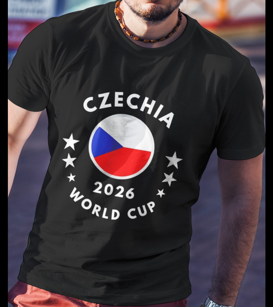 Czechia 2026 World Cup Czech Flag Soccer Stars T-Shirt