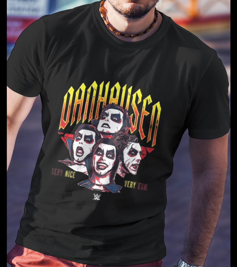 Danhausen Very Nice Very Evil Expressions WWE Face T-Shirt