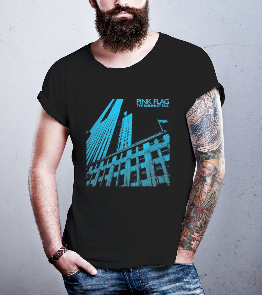 Pink Flag The Rain Must Fall Building Structure With Sailing Boat Mast T-Shirt