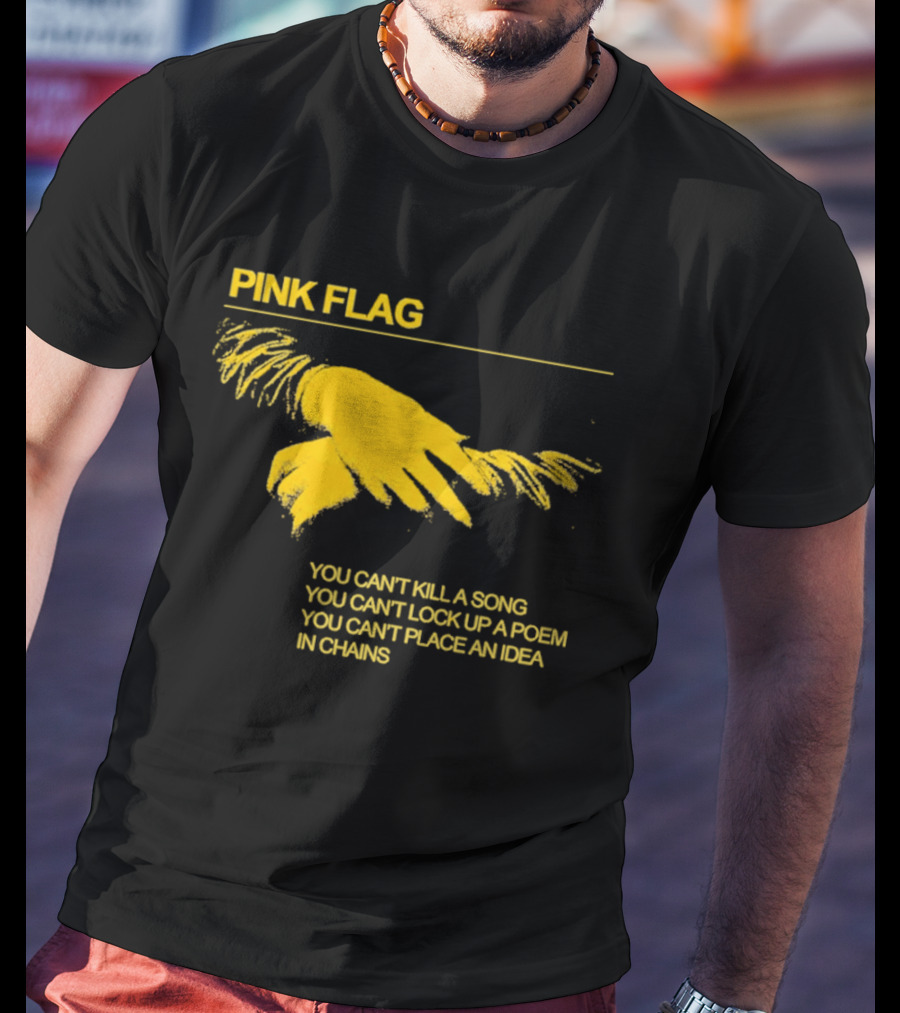 Pink Flag You Can't Kill A Song Poem Idea In Chains T-Shirt