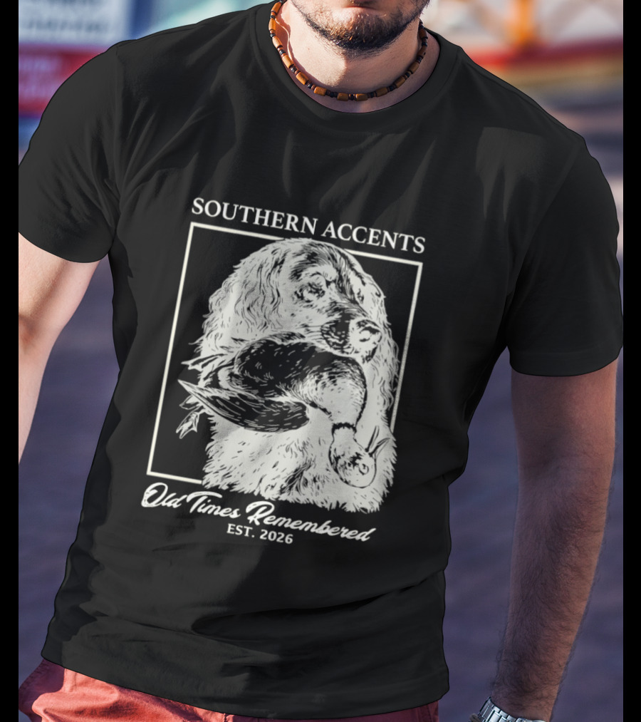 Southern Accents Old Times Remembered EST 2026 Vintage Style Bird Motif T-Shirt