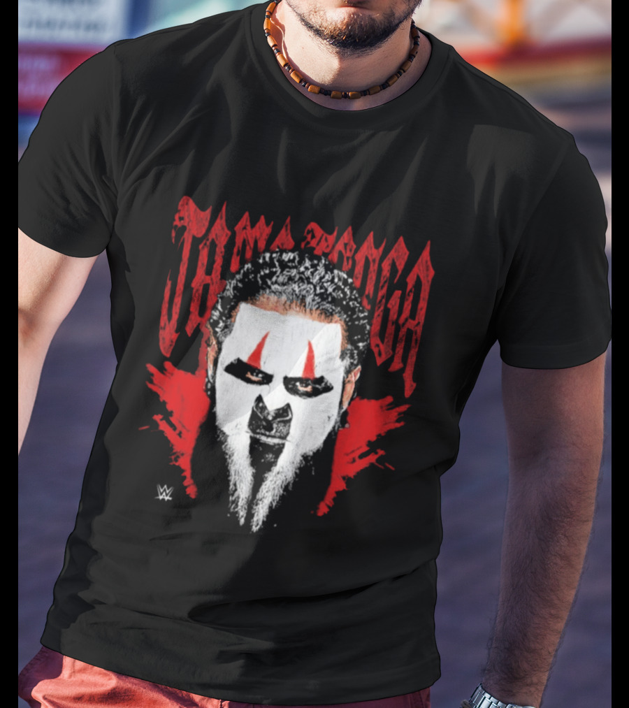 Tama Tonga WWE White Face Paint Red Scream T-Shirt